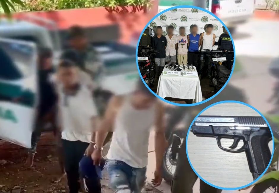 Policía se enfrenta a tiros y captura a cinco integrantes del Clan del Golfo en calles de Pivijay