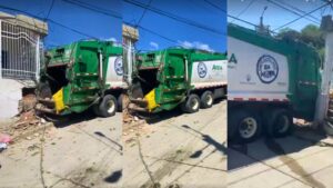 Camión de Atesa se queda sin frenos y choca contra casa en Nacho Vives